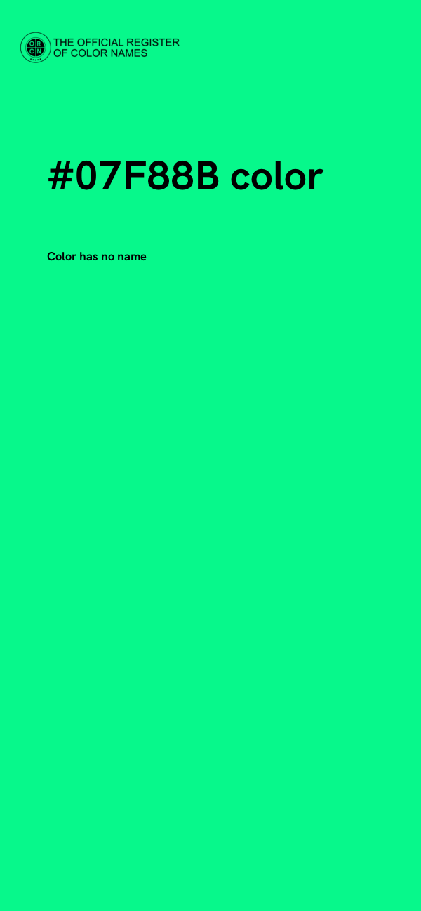 #07F88B color image