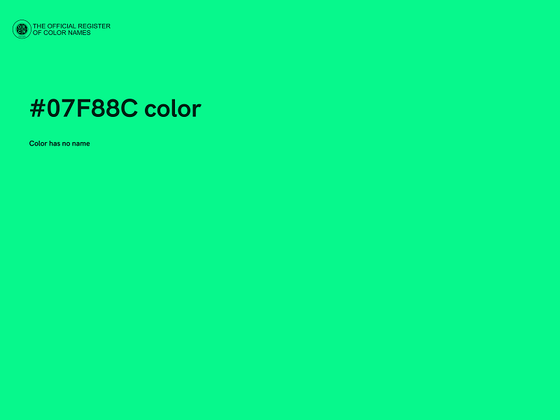 #07F88C color image
