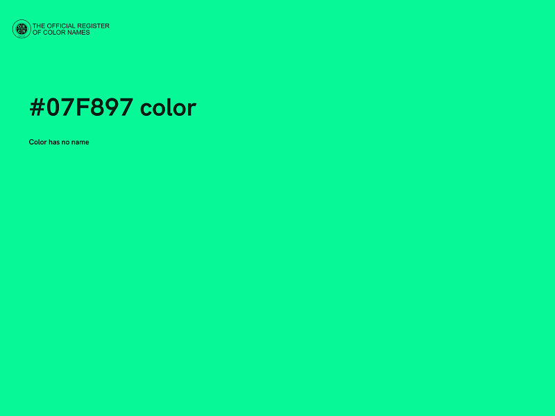 #07F897 color image