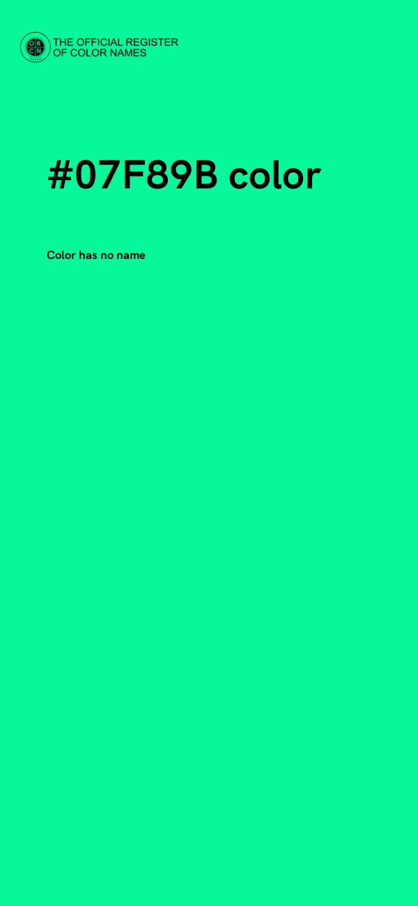 #07F89B color image