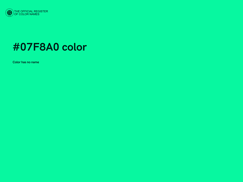 #07F8A0 color image