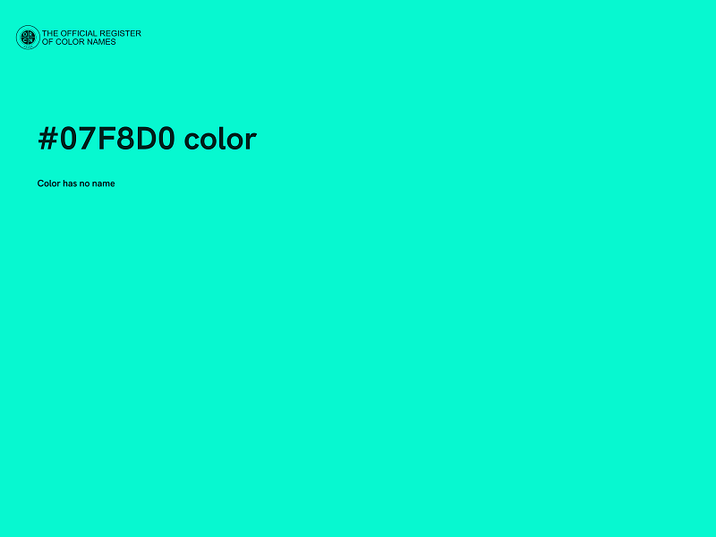 #07F8D0 color image