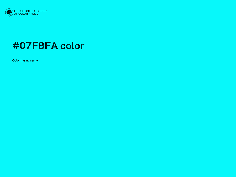 #07F8FA color image