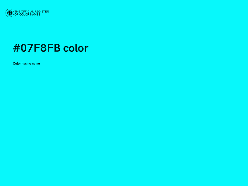 #07F8FB color image