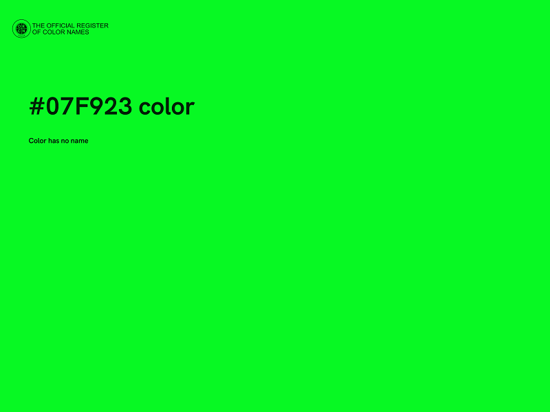 #07F923 color image