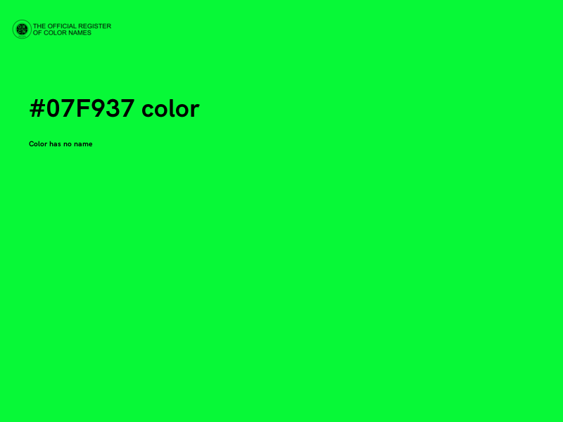 #07F937 color image