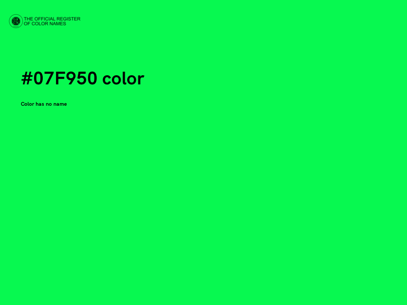 #07F950 color image