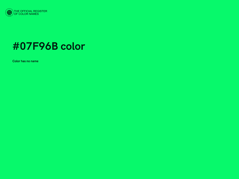 #07F96B color image