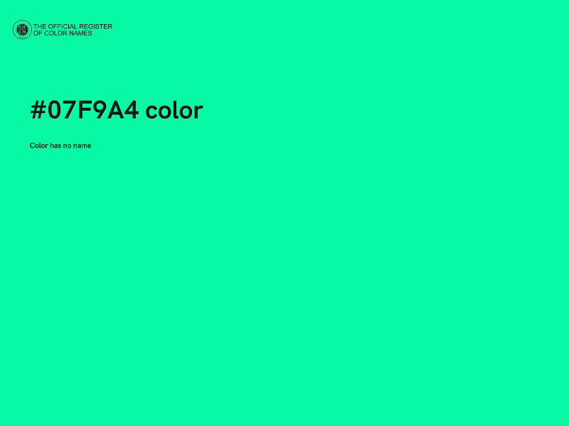 #07F9A4 color image