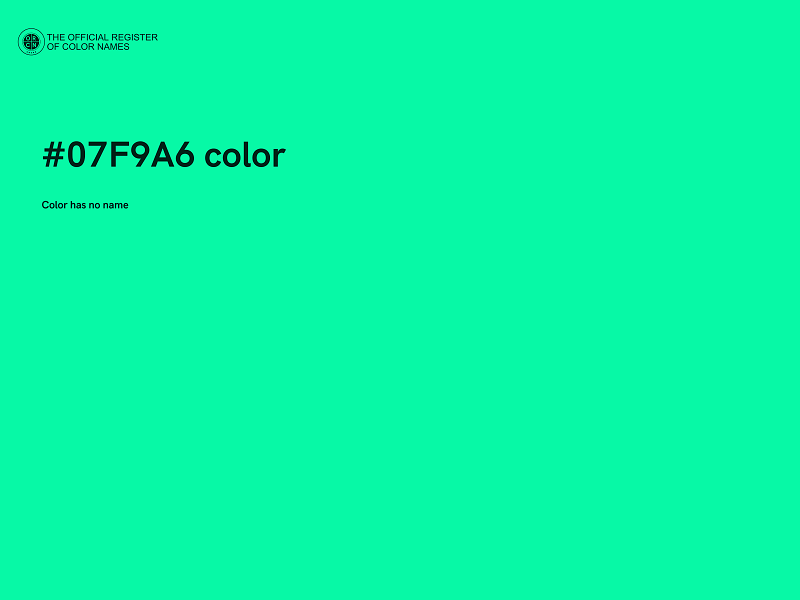 #07F9A6 color image