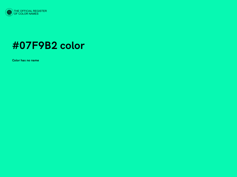 #07F9B2 color image