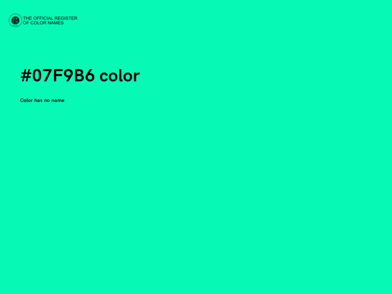 #07F9B6 color image