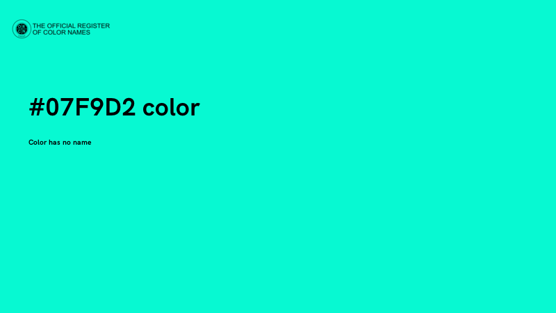 #07F9D2 color image