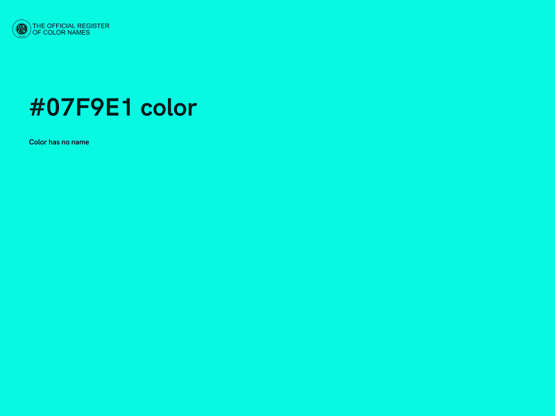 #07F9E1 color image