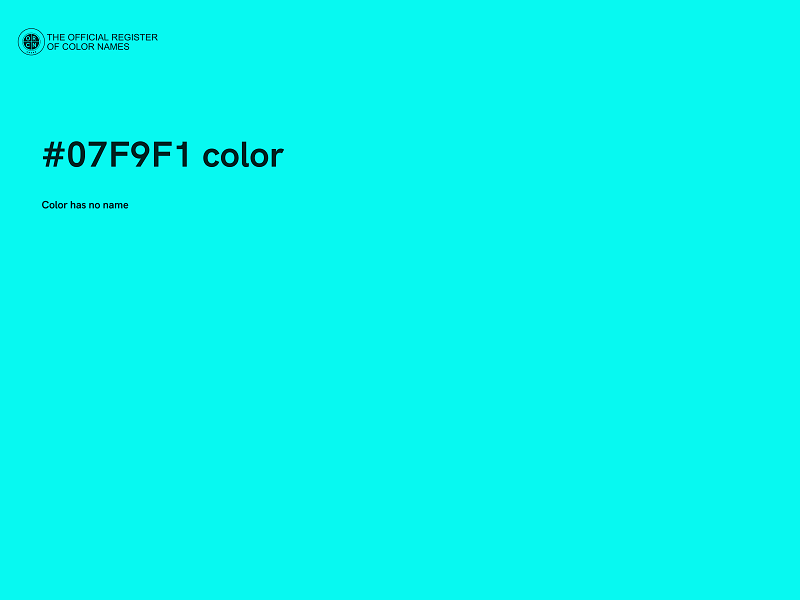 #07F9F1 color image