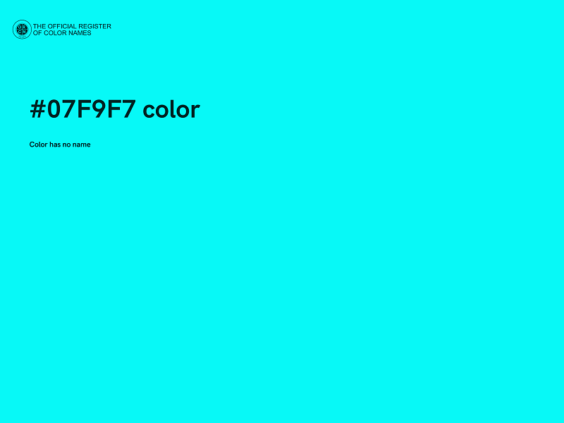 #07F9F7 color image