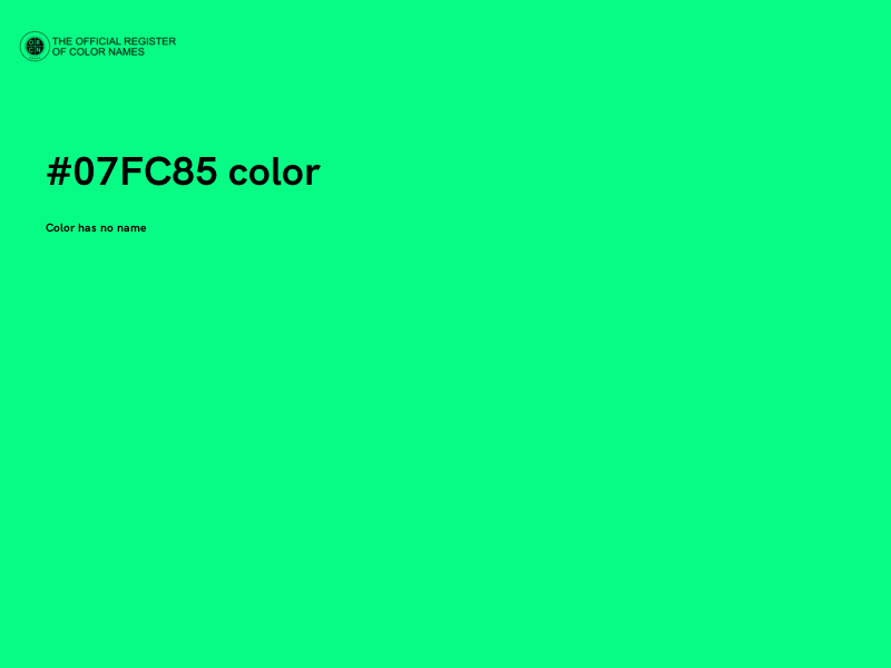#07FC85 color image
