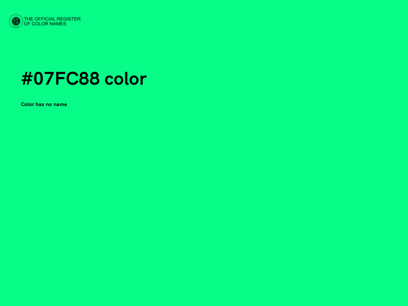 #07FC88 color image