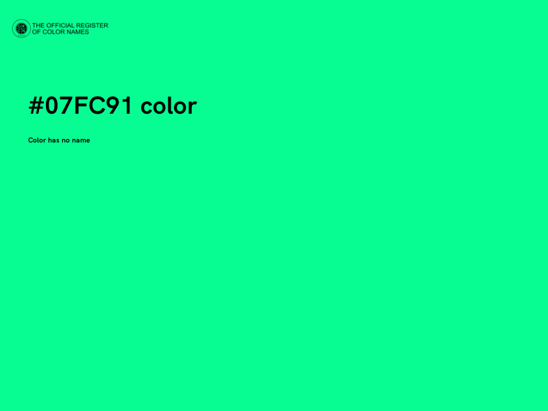#07FC91 color image