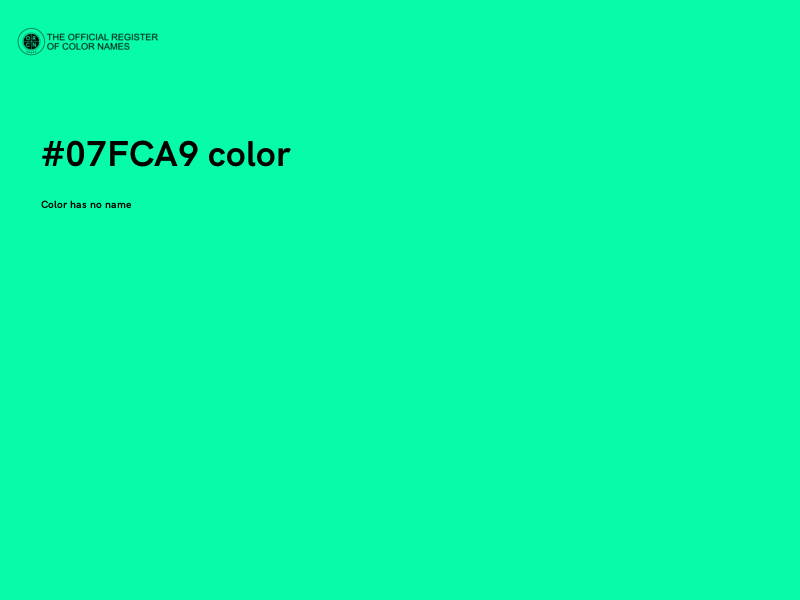 #07FCA9 color image