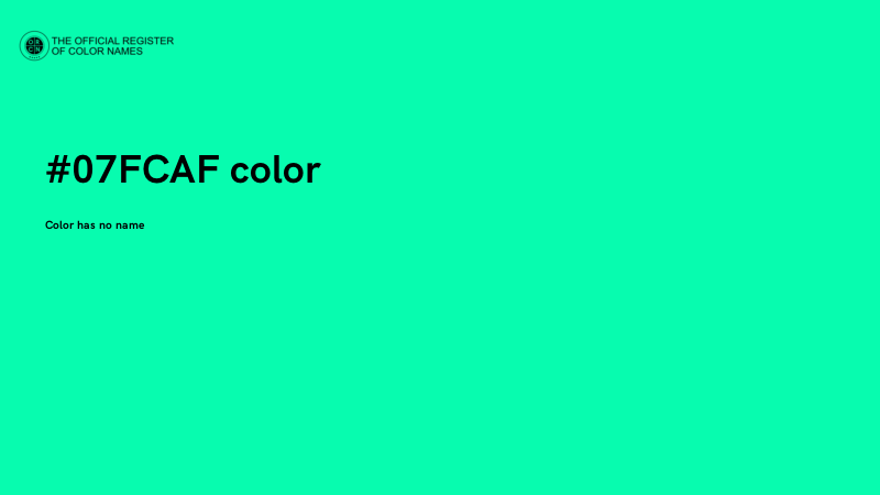 #07FCAF color image