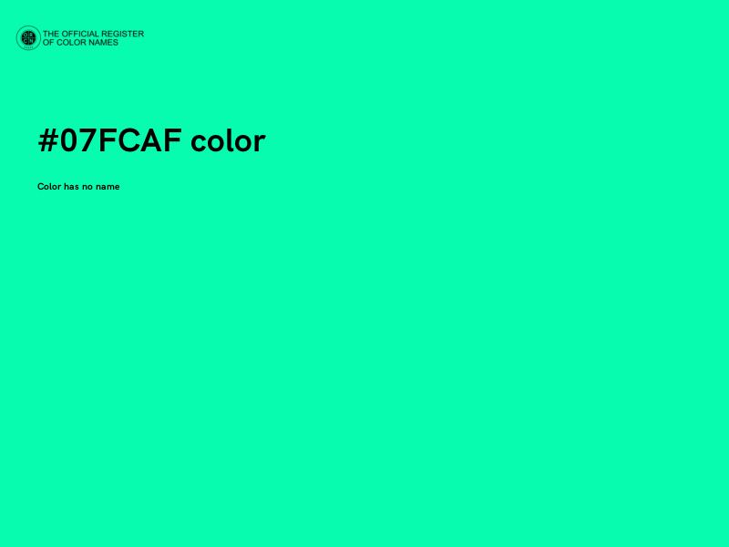 #07FCAF color image