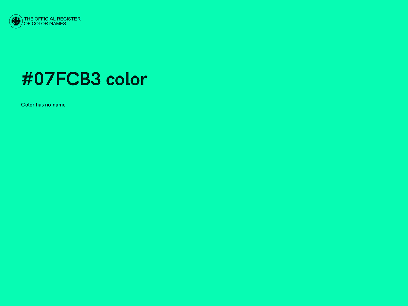 #07FCB3 color image