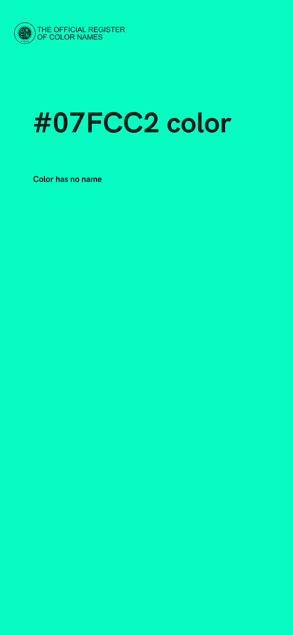 #07FCC2 color image