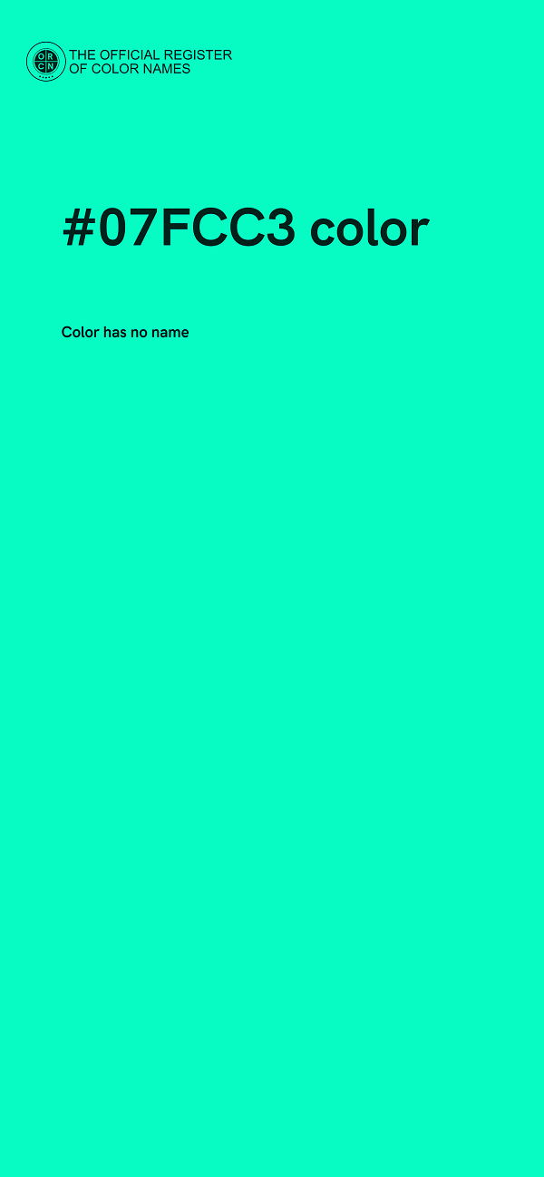 #07FCC3 color image