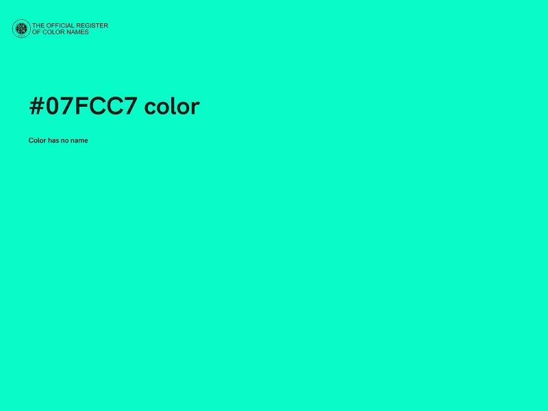 #07FCC7 color image