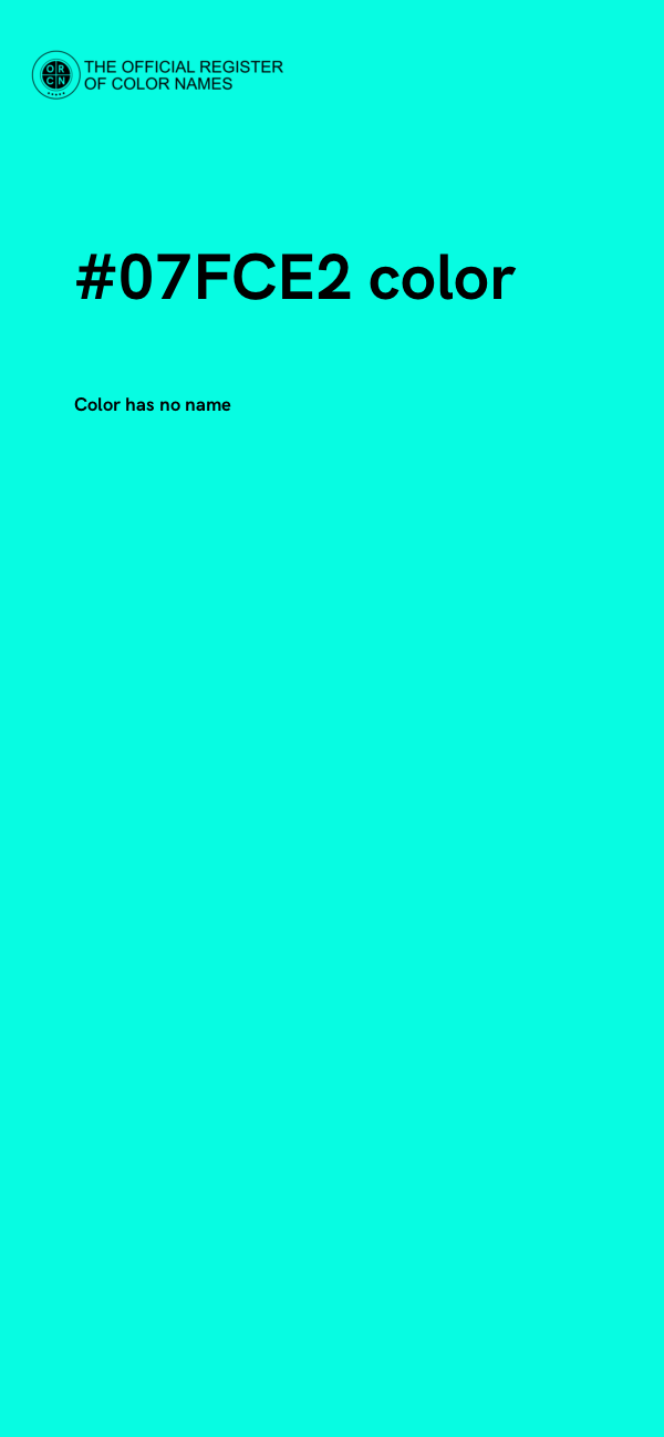#07FCE2 color image