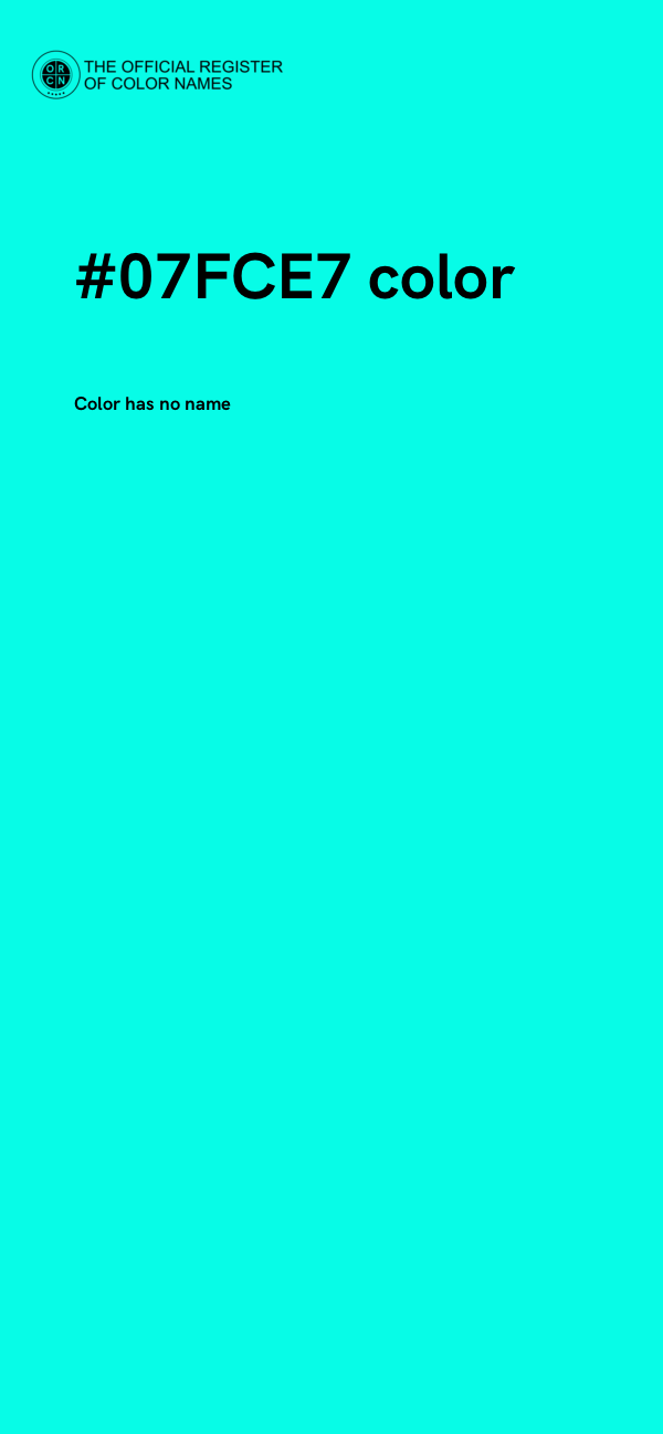 #07FCE7 color image