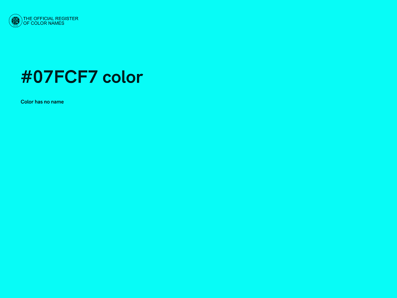 #07FCF7 color image