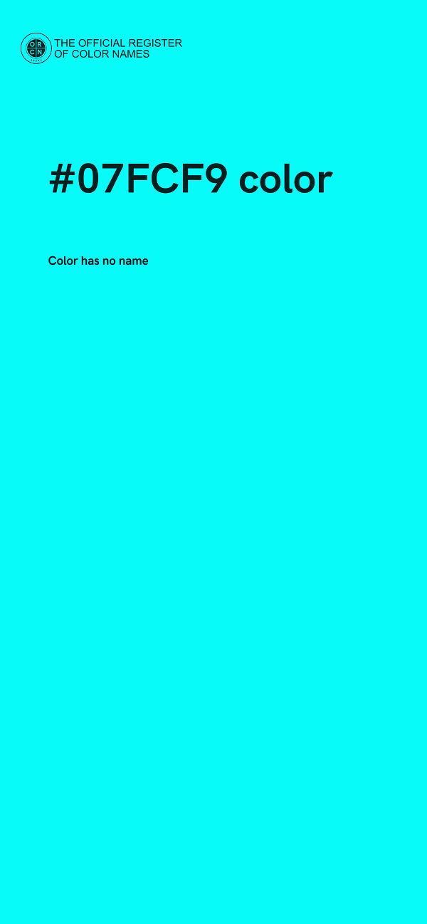#07FCF9 color image