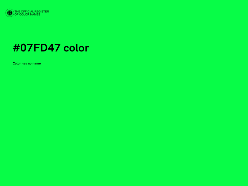 #07FD47 color image