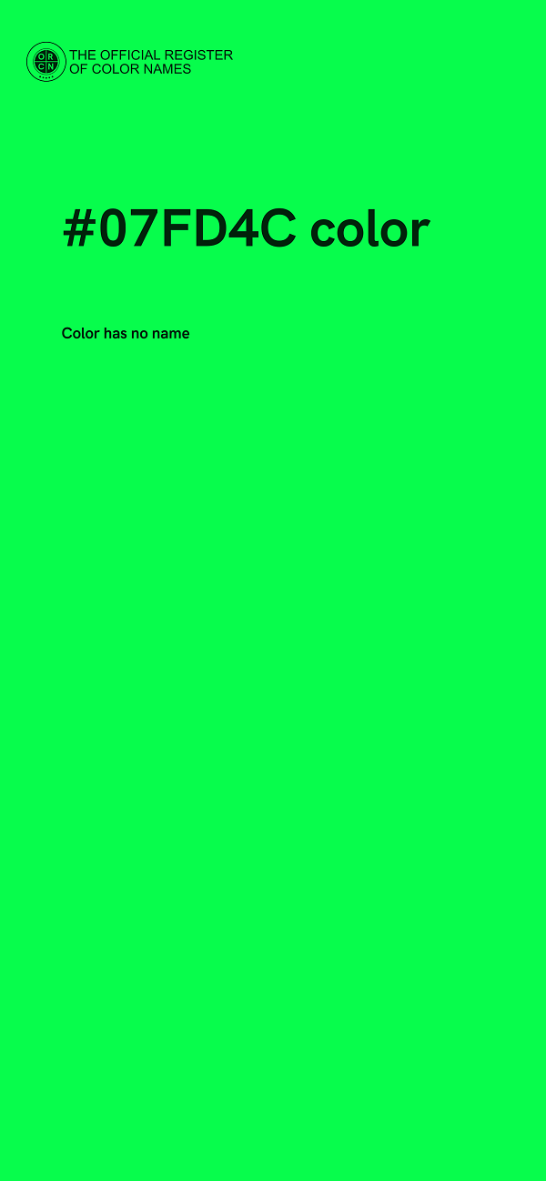 #07FD4C color image