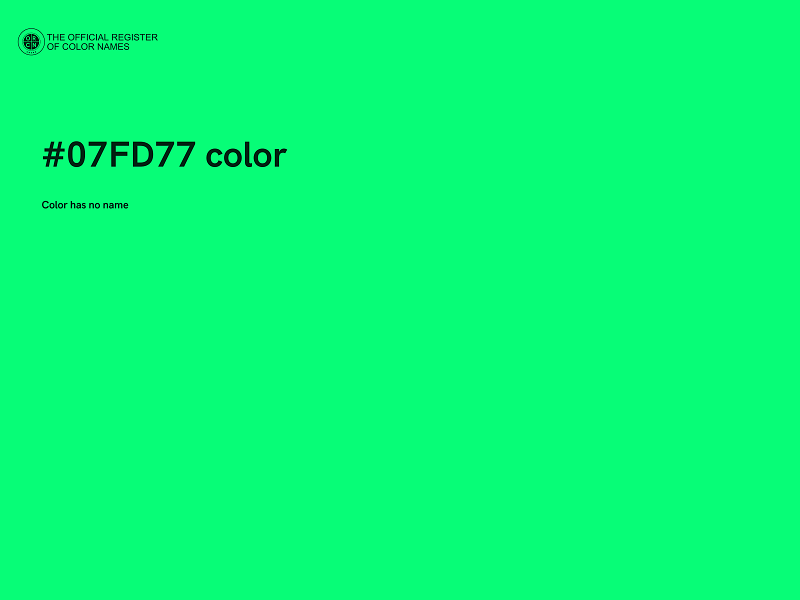 #07FD77 color image