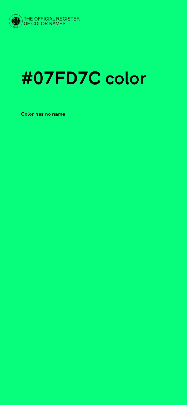 #07FD7C color image