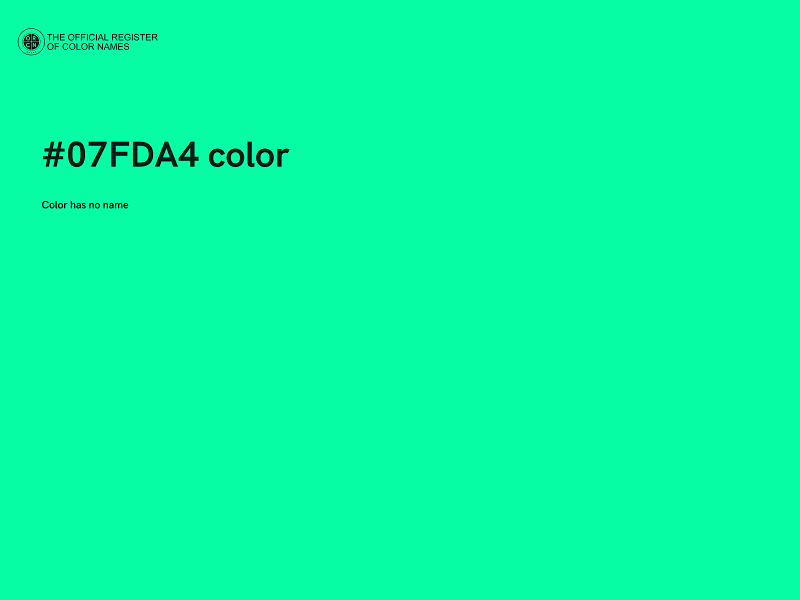 #07FDA4 color image
