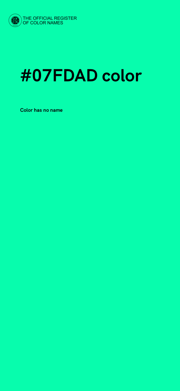 #07FDAD color image