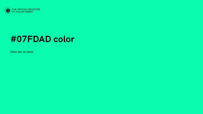 #07FDAD color image