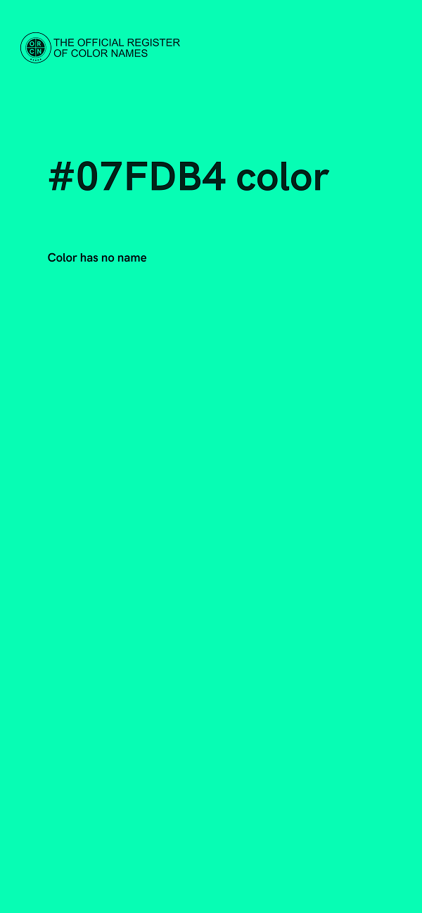 #07FDB4 color image