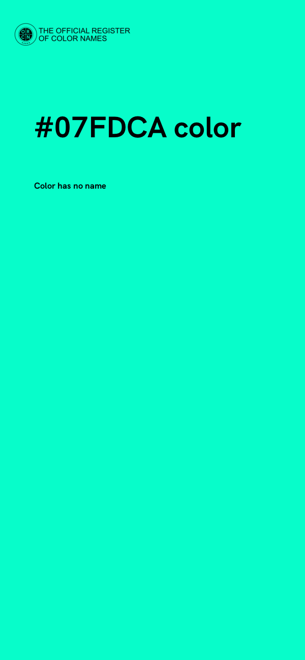 #07FDCA color image