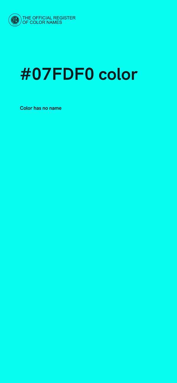 #07FDF0 color image