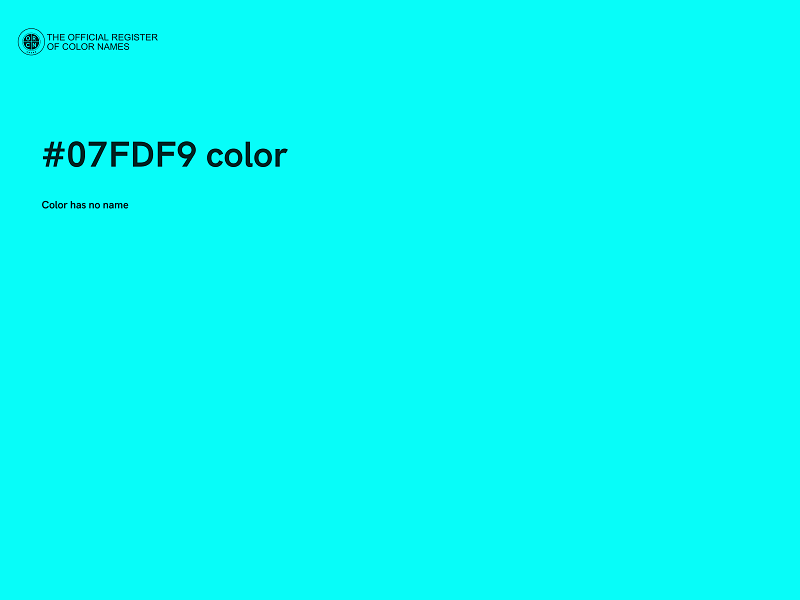 #07FDF9 color image