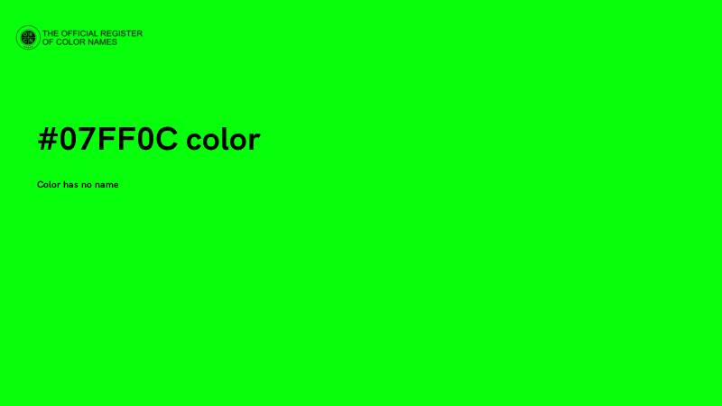 #07FF0C color image