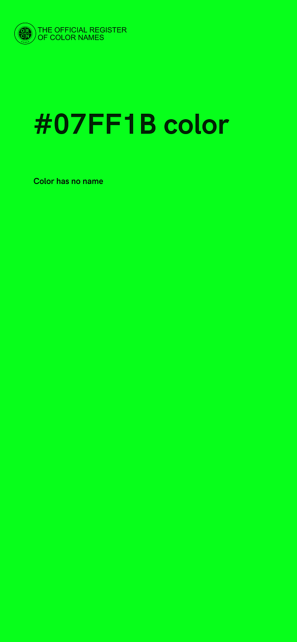 #07FF1B color image