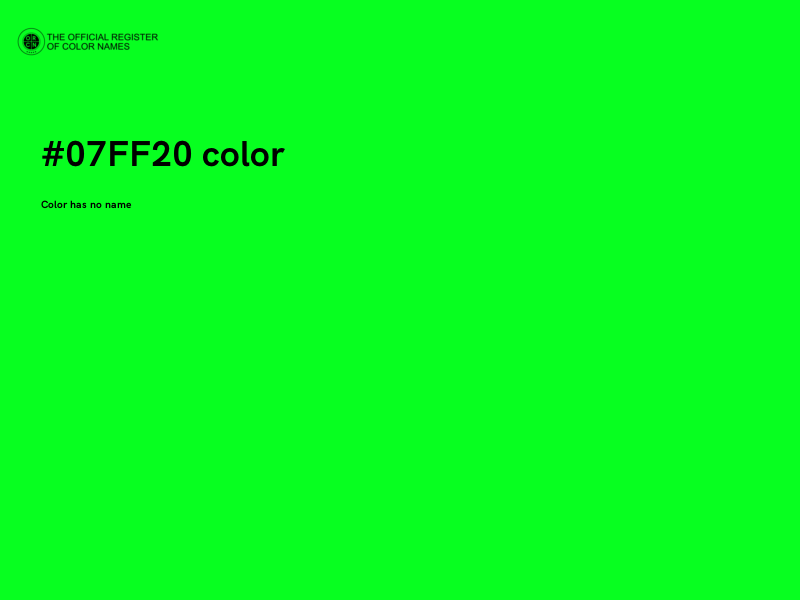 #07FF20 color image