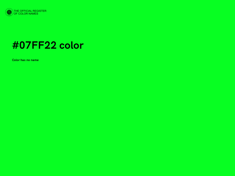 #07FF22 color image