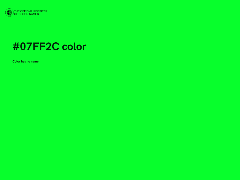 #07FF2C color image